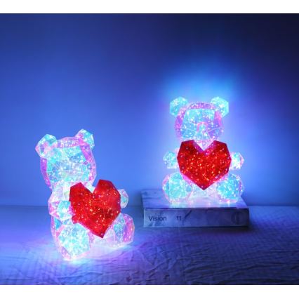 Globo - LED dekoracja stołowa w opakowaniu prezentowym LED/6W/5V USB miś