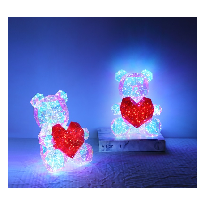 Globo - LED dekoracja stołowa w opakowaniu prezentowym LED/6W/5V USB miś