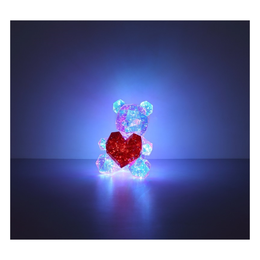 Globo - LED dekoracja stołowa w opakowaniu prezentowym LED/6W/5V USB miś