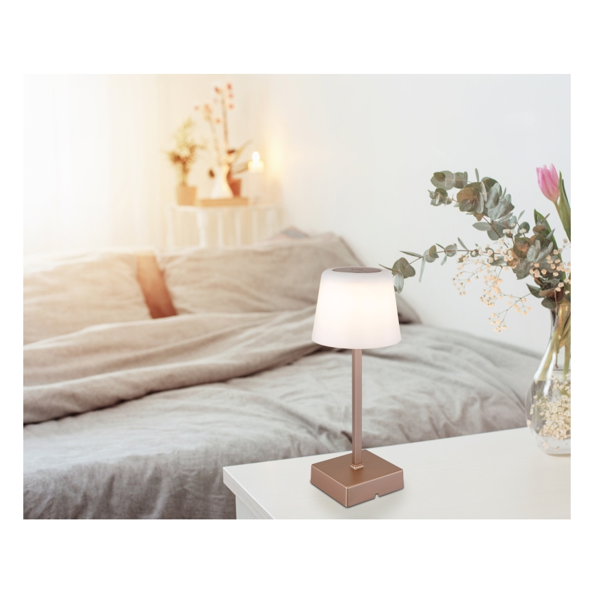 Globo - LED Ściemnialna dotykowa lampa stołowa LED/2W/5V 3000/4500/6500K 800 mAh beżowa