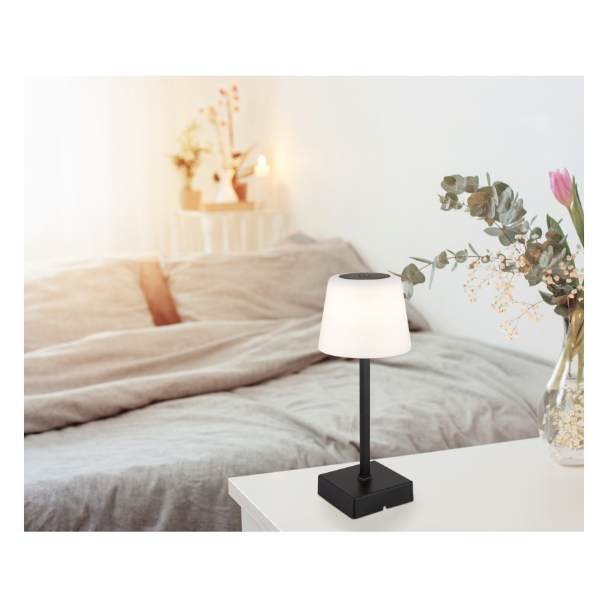 Globo - LED Ściemnialna dotykowa lampa stołowa LED/2W/5V 3000/4500/6500K 800 mAh czarna