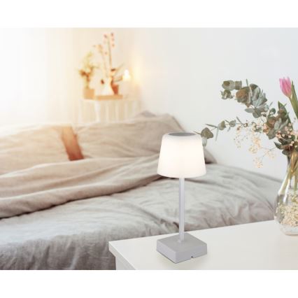 Globo - LED Ściemnialna dotykowa lampa stołowa LED/2W/5V 3000/4500/6500K 800 mAh srebrna