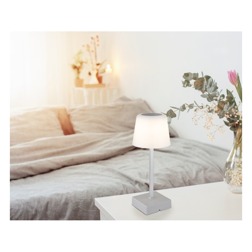 Globo - LED Ściemnialna dotykowa lampa stołowa LED/2W/5V 3000/4500/6500K 800 mAh srebrna