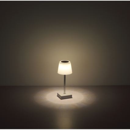 Globo - LED Ściemnialna dotykowa lampa stołowa LED/2W/5V 3000/4500/6500K 800 mAh srebrna