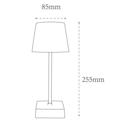 Globo - LED Ściemnialna dotykowa lampa stołowa LED/2W/5V 3000/4500/6500K 800 mAh srebrna