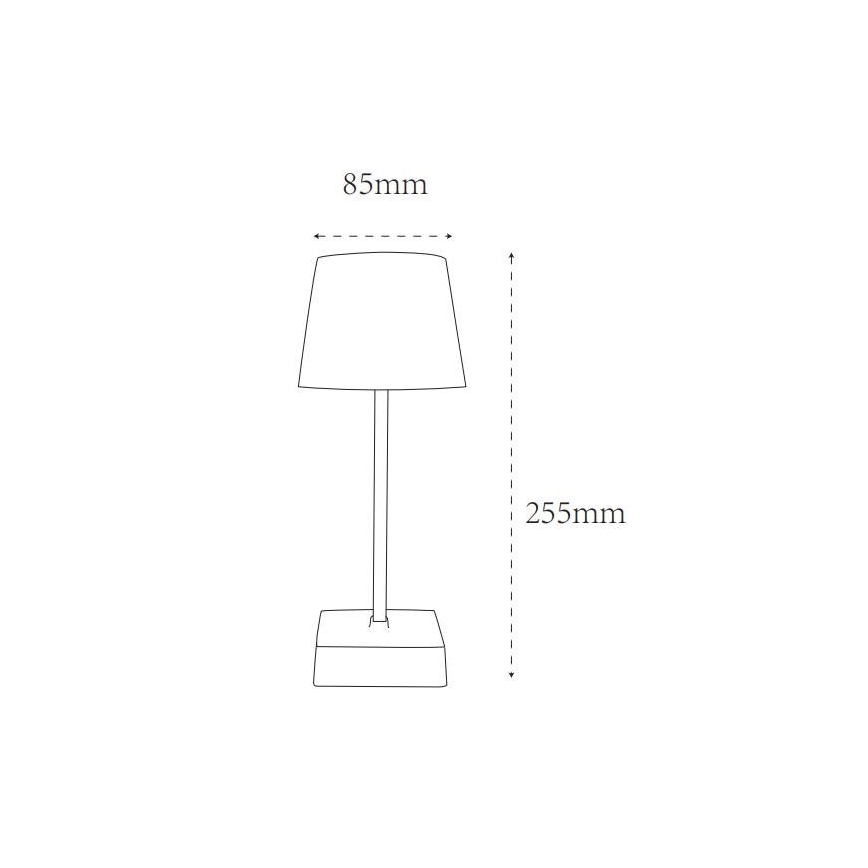 Globo - LED Ściemnialna dotykowa lampa stołowa LED/2W/5V 3000/4500/6500K 800 mAh srebrna