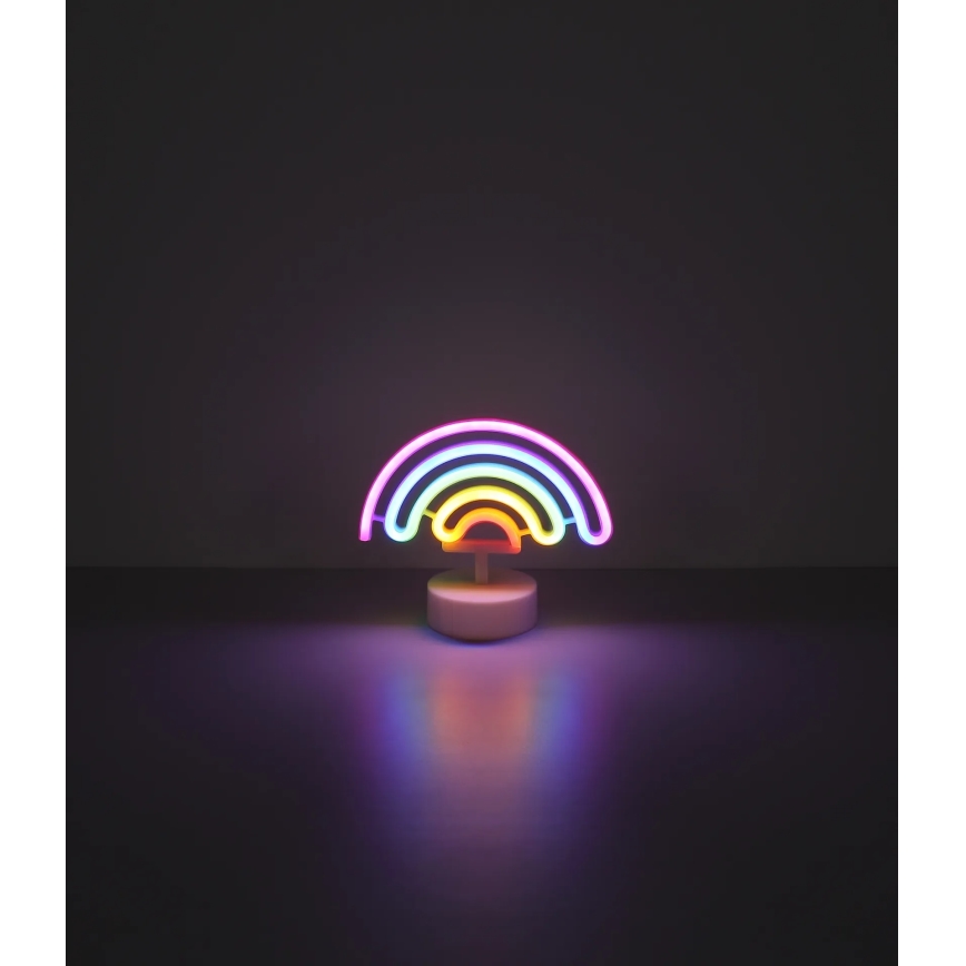 Globo - LED Neonowa dekoracja na stół LED/2W/3xAA tęcza