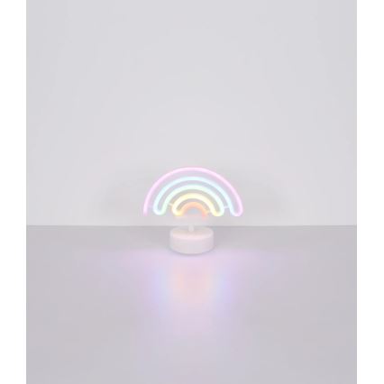 Globo - LED Neonowa dekoracja na stół LED/2W/3xAA tęcza