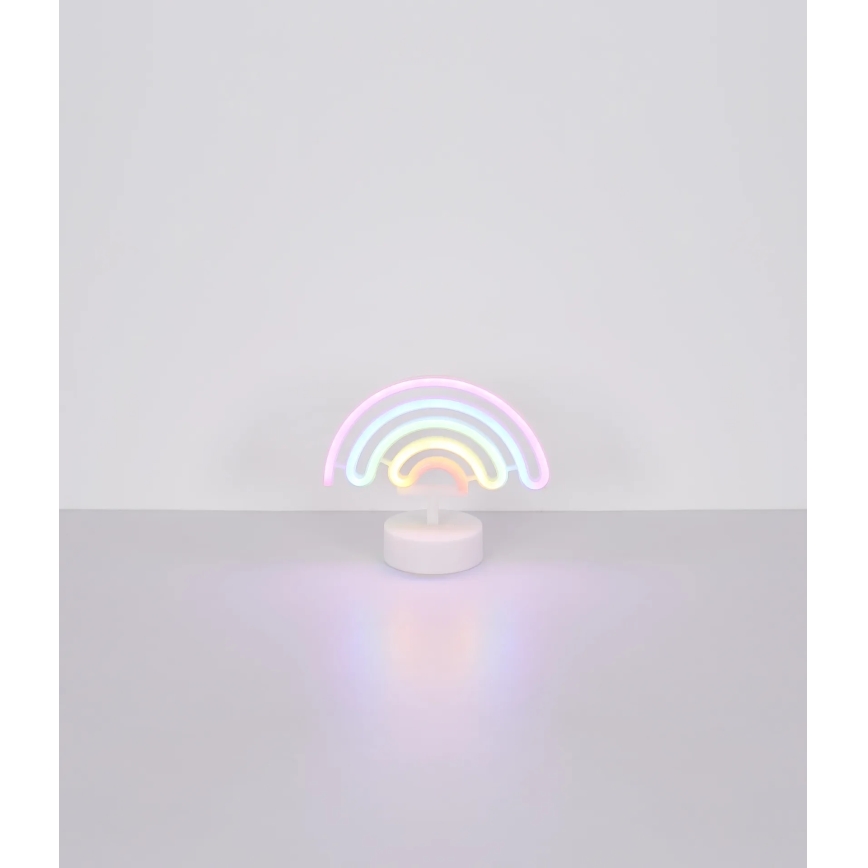 Globo - LED Neonowa dekoracja na stół LED/2W/3xAA tęcza