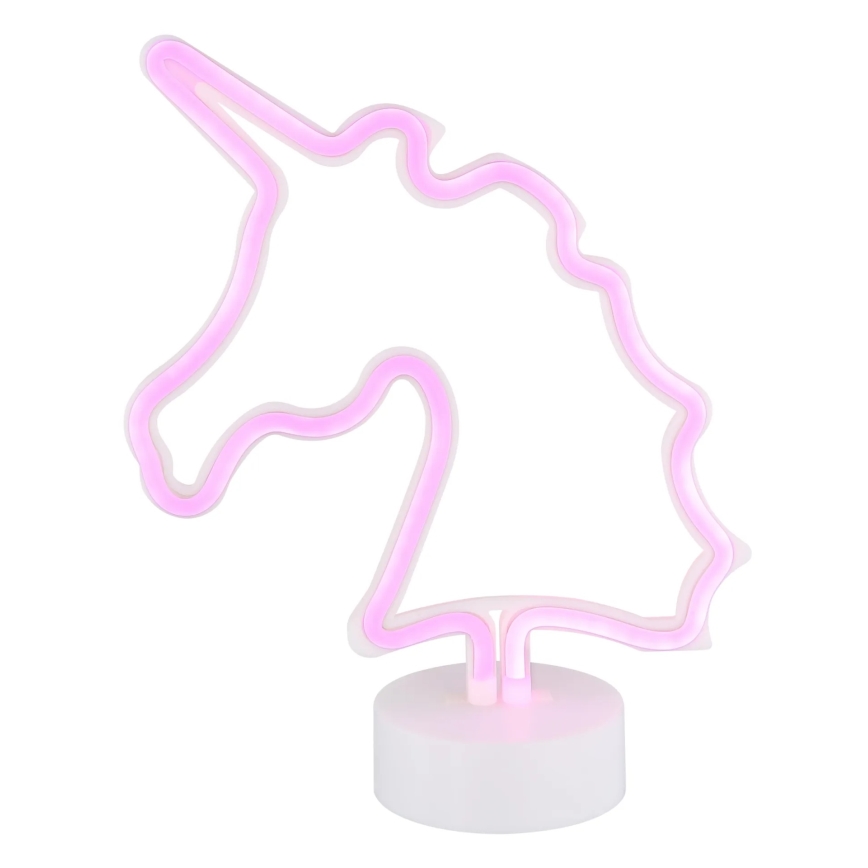 Globo - Neonowa dekoracja stołowa LED/2W/3xAA jednorożec