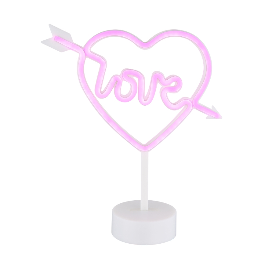 Globo - LED Neonowa dekoracja na stół LED/2W/3xAA serce