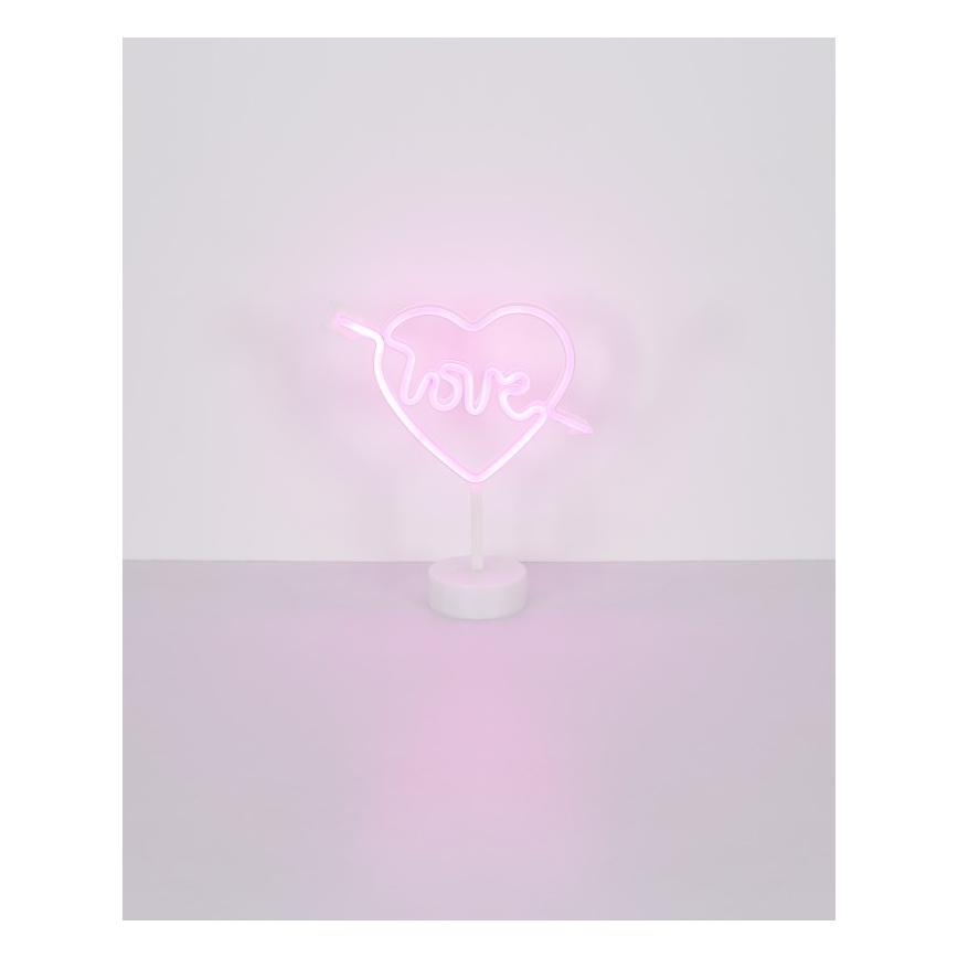 Globo - LED Neonowa dekoracja na stół LED/2W/3xAA serce