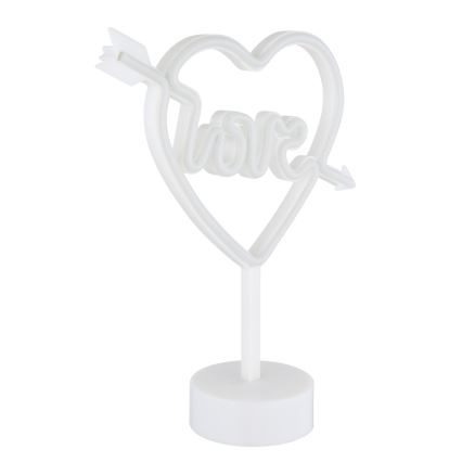 Globo - LED neonowa dekoracja stołowa LED/2W/3xAA serce
