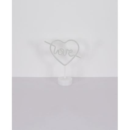 Globo - LED neonowa dekoracja stołowa LED/2W/3xAA serce