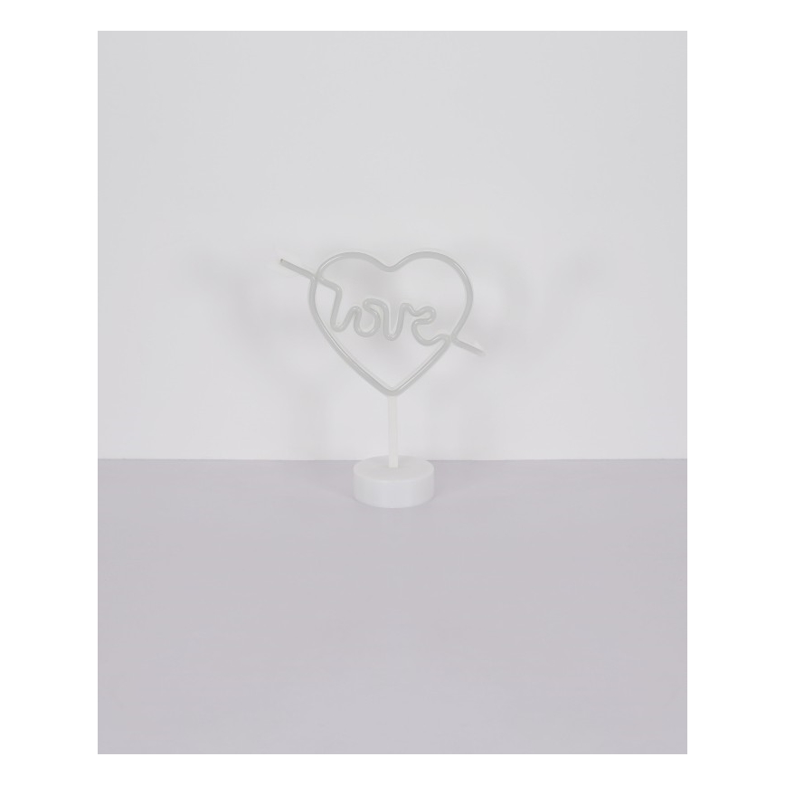 Globo - LED neonowa dekoracja stołowa LED/2W/3xAA serce