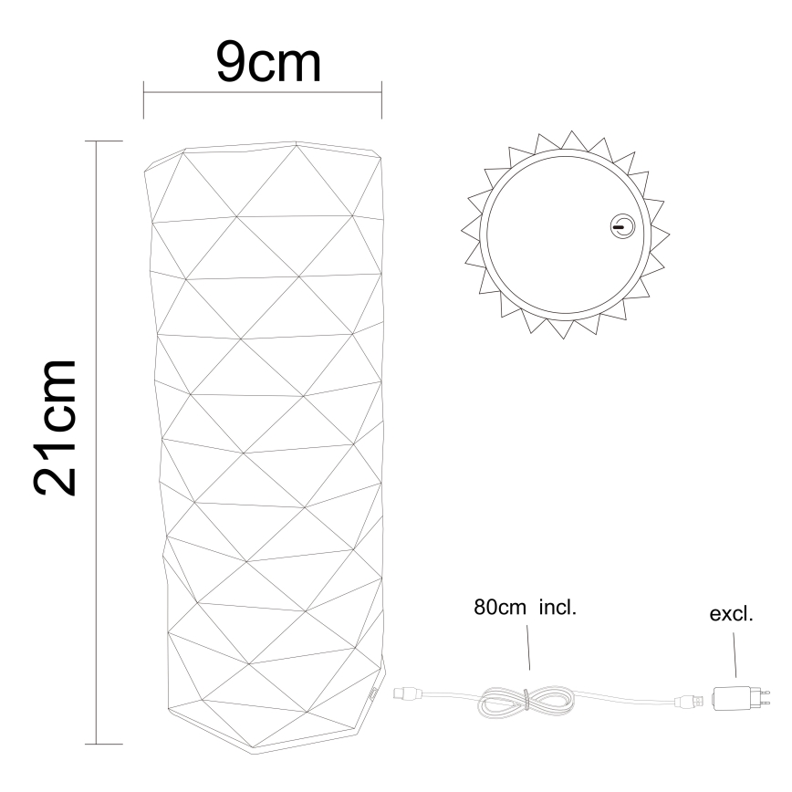 Globo - LED dotykowa lampa stołowa ściemnialna LED/1W/5V 2700/4000/6500K 800 mAh