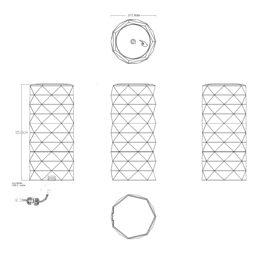Globo - LED RGB ładowalny dotykowa Lampa stołowa LED/0,6W/3,7V 500mAh