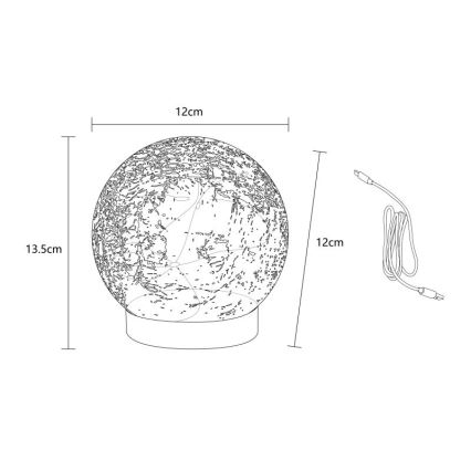 Globo - LED dekoracyjna ładowalna lampa stołowa 25xLED/0,06W/5V 600 mAh IP44