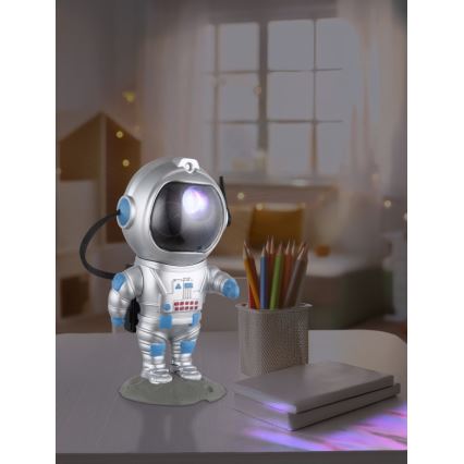 Globo - Lampa stołowa LED RGB LED/4,5W/5V astronauta srebrna