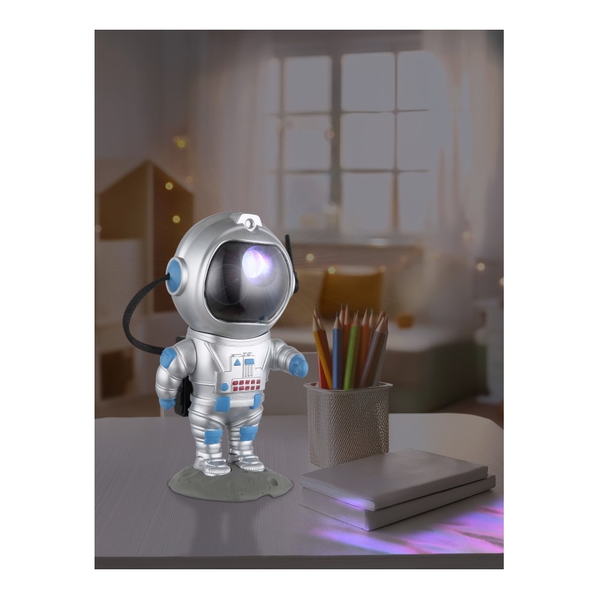 Globo - Lampa stołowa LED RGB LED/4,5W/5V astronauta srebrna