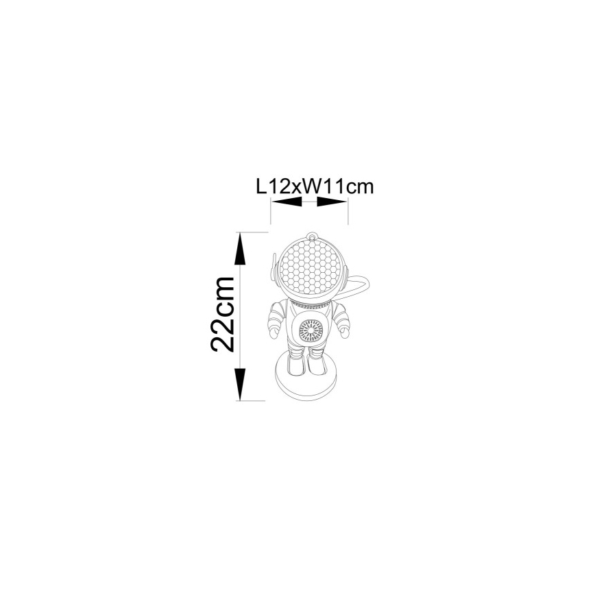 Globo - Lampa stołowa LED RGB LED/6W/5V astronauta biała
