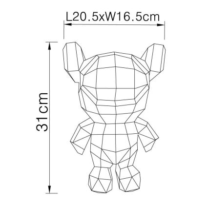 Globo - Dekoracja stołowa LED w opakowaniu prezentowym LED/0,03 W/5 V USB miś kosmiczny