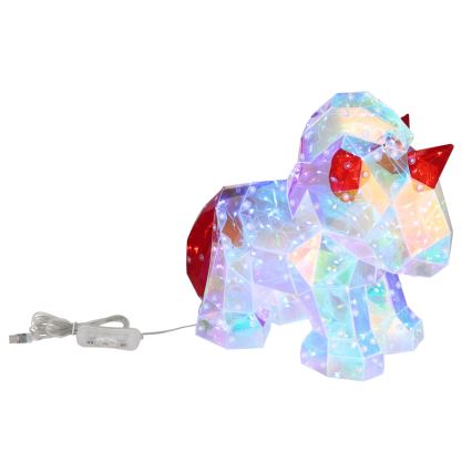 Globo - LED Dekoracja na stół LED/3W/5V USB jednorożec