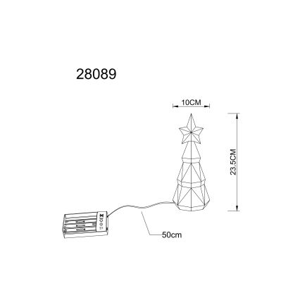 Globo - Świąteczna dekoracja LED/2W/5V/3xAA