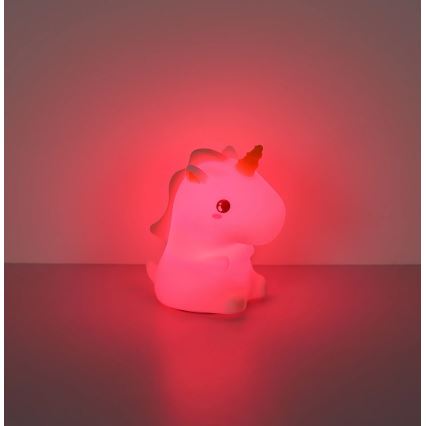 Globo - LED RGBW ściemnialna, ładowalna dziecięca lampka nocna LED/1,5W/5V 1200 mAh w kształcie jednorożca