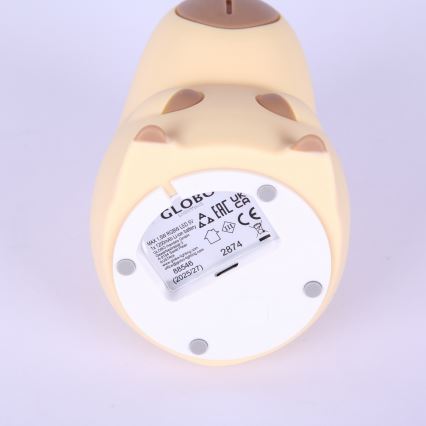 Globo - Dziecięca lampka nocna LED RGBW, ściemnialna i ładowalna LED/1,5W/5V 1200 mAh kapibara