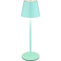 Globo - 3 w 1 zewnętrzna lampa stołowa LED, ściemnialna, dotykowa, ładowalna LED/3W/5V 3000/4000/5000K IP54 1800 mAh miętowozielona
