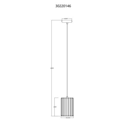Globo - Żyrandol na lince 1xE27/60W/230V śr. 13,5 cm