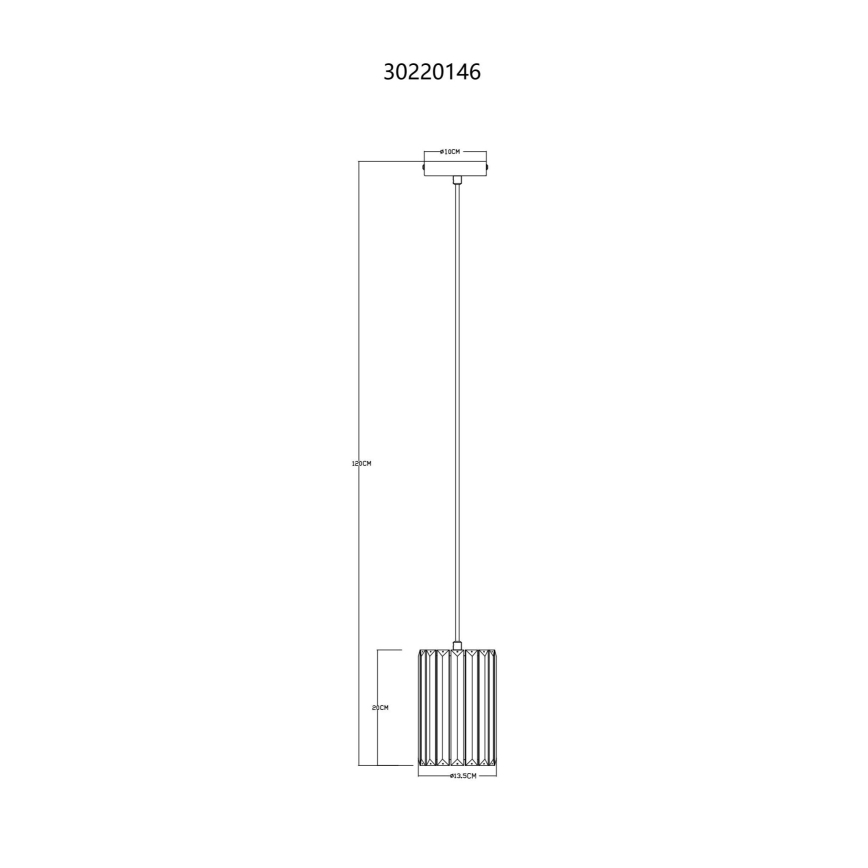 Globo - Żyrandol na lince 1xE27/60W/230V śr. 13,5 cm