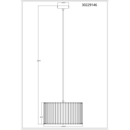 Globo - Żyrandol na lince 1xE27/60W/230V śr. 35 cm