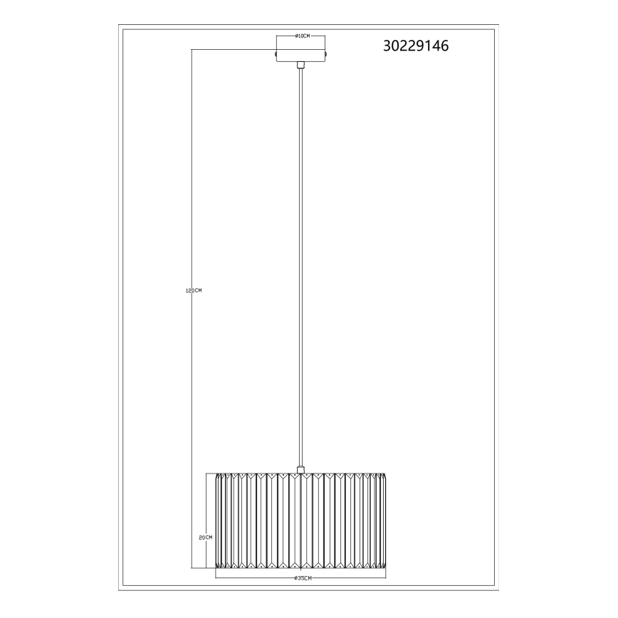 Globo - Żyrandol na lince 1xE27/60W/230V śr. 35 cm