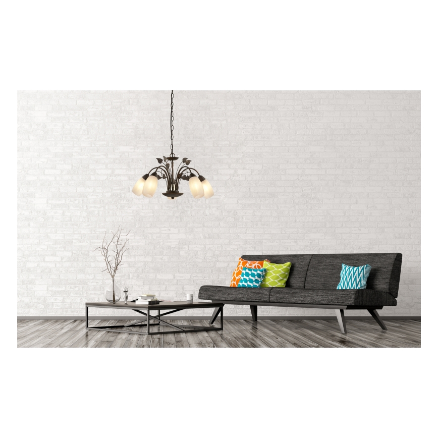 Globo - Żyrandol na łańcuchu 5xE14/40W/230V