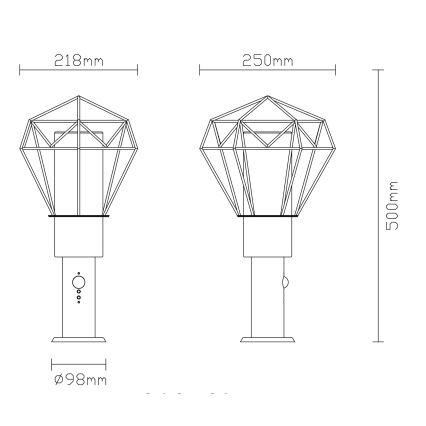 Globo - Lampa zewnętrzna z czujnikiem 1xE27/15W/230V IP44