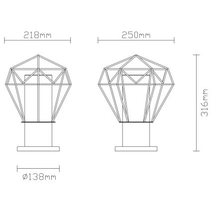 Globo - Lampa zewnętrzna 1xE27/15W/230V IP44