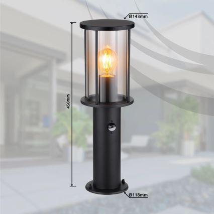 Globo - Lampa zewnętrzna z czujnikiem 1xE27/60W/230V IP54 45cm
