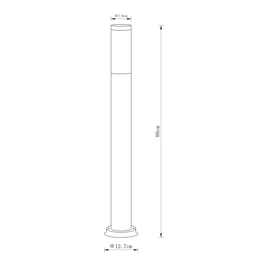 Globo - Lampa zewnętrzna 1xE27/60W/230V 80 cm IP44