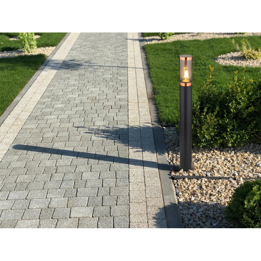 Globo - Lampa zewnętrzna 1xE27/23W/230V IP44 80 cm czarny/miedź