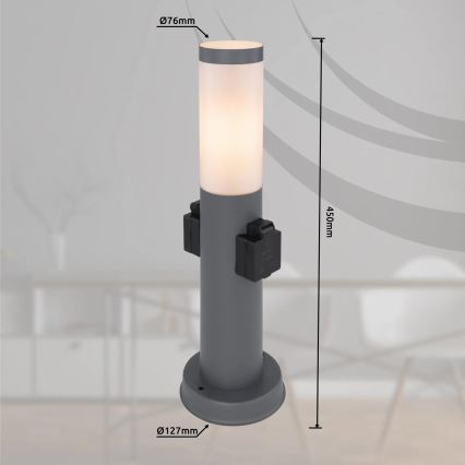 Globo 3158AK - Lampa zewnętrzna z 2 zásuvkami BOSTON 1xE27/23W/230V IP44