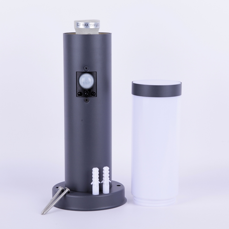 Globo - Lampa zewnętrzna z czujnikiem 1xE27/15W/230V 45 cm IP44