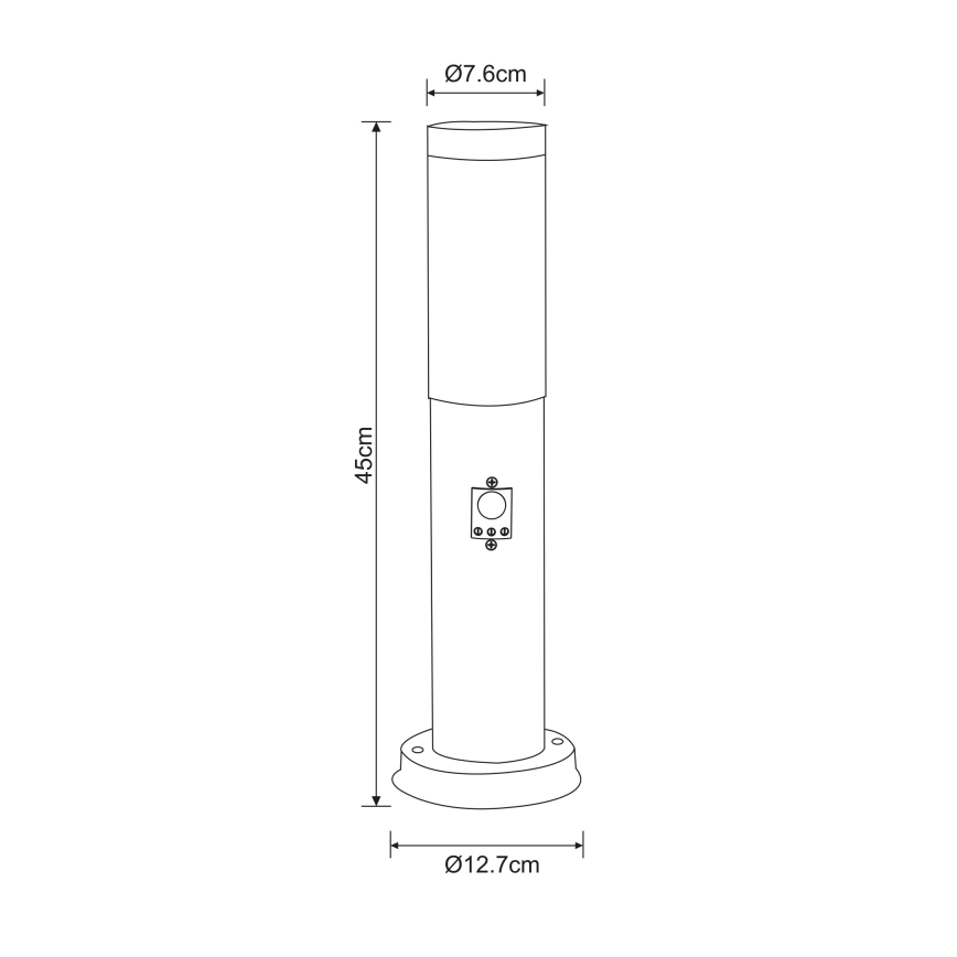 Globo - Lampa zewnętrzna z czujnikiem 1xE27/60W/230V 45 cm IP44
