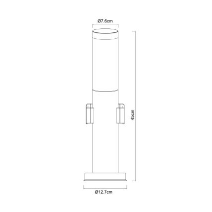 Globo - Lampa zewnętrzna z 2 gniazdami, 1xE27/23W/230V, IP44