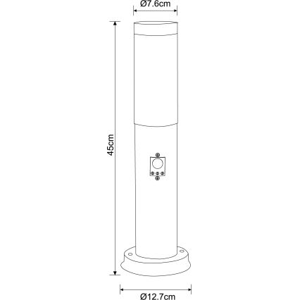 Globo - LED lampa zewnętrzna z czujnikiem 1xE27/8,8W/230V IP44
