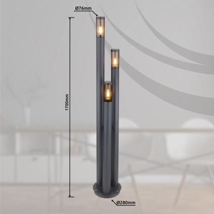 Globo - Lampa zewnętrzna 3xE27/23W/230V IP44