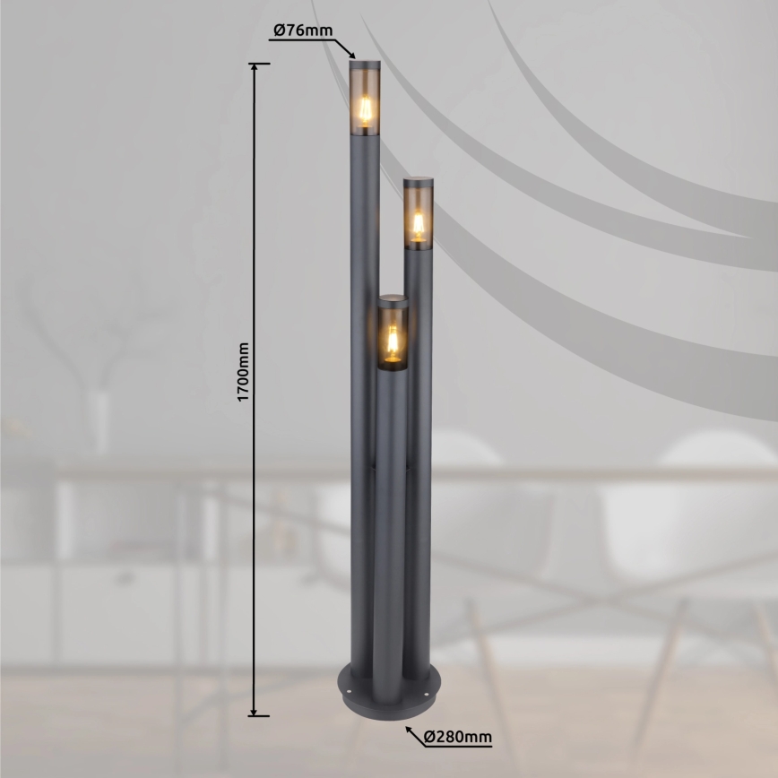 Globo - Lampa zewnętrzna 3xE27/23W/230V IP44