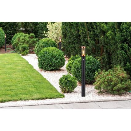 Globo - Lampa zewnętrzna z czujnikiem 1xE27/15W/230V IP44 110 cm czarny/miedź