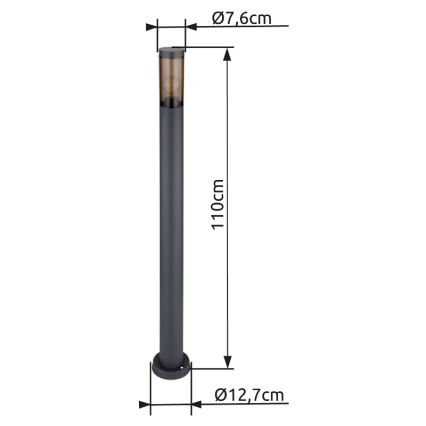 Globo - Lampa zewnętrzna 1xE27/23W/230V 110 cm IP44